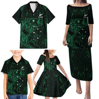 Custom New Zealand Fishing Family Matching Puletasi and Hawaiian Shirt Maori Tribal Pattern - Polynesian Pride