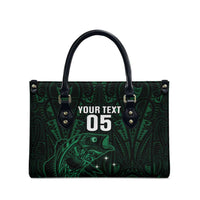 Custom New Zealand Fishing Leather Bag Maori Tribal Pattern - Polynesian Pride