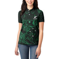 Custom New Zealand Fishing Women Polo Shirt Maori Tribal Pattern LT05 - Polynesian Pride