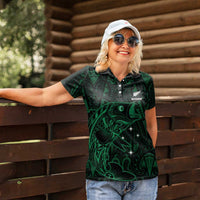 Custom New Zealand Fishing Women Polo Shirt Maori Tribal Pattern LT05 - Polynesian Pride