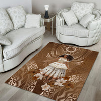 Bula Fiji Women's Day Area Rug With Fijian Tapa Pattern