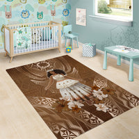 Bula Fiji Women's Day Area Rug With Fijian Tapa Pattern