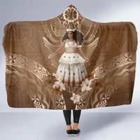 Bula Fiji Women's Day Hooded Blanket With Fijian Tapa Pattern LT05 - Polynesian Pride
