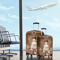 Bula Fiji Women's Day Luggage Cover With Fijian Tapa Pattern LT05 - Polynesian Pride