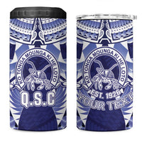Personalised Tonga Queen Salote College 4 in 1 Can Cooler Tumbler Centenary Navy Version LT05 One Size: 16 oz Navy - Polynesian Pride