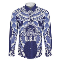 Personalised Tonga Queen Salote College Family Matching Summer Maxi Dress and Hawaiian Shirt Centenary Navy Version