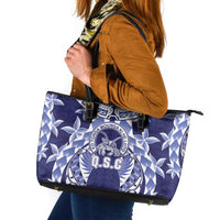 Tonga Queen Salote College Leather Tote Bag Centenary Navy Version