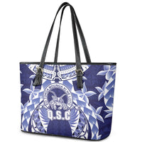 Tonga Queen Salote College Leather Tote Bag Centenary Navy Version