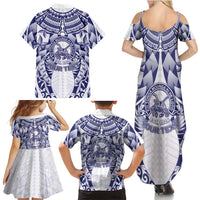 Personalised Tonga Queen Salote College Family Matching Summer Maxi Dress and Hawaiian Shirt Centenary White Version