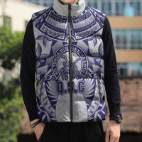 Personalised Tonga Queen Salote College Sleeveless Puffer Jacket Centenary White Version