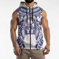 Personalised Tonga Queen Salote College Sleeveless Zip Hoodie Centenary White Version