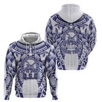 Personalised Tonga Queen Salote College Zip Hoodie Centenary White Version