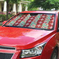 Hawaii Ohia Lehua Auto Sun Shade Tropical Vibes Crimson