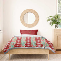Hawaii Ohia Lehua Bedding Set Tropical Vibes Crimson