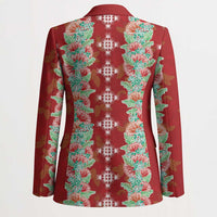 Hawaii Ohia Lehua Blazer Tropical Vibes Crimson