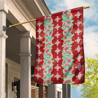 Hawaii Ohia Lehua Garden Flag Tropical Vibes Crimson