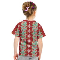 Hawaii Ohia Lehua Kid T Shirt Tropical Vibes Crimson LT05 - Polynesian Pride