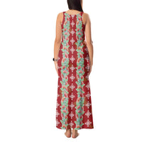 Hawaii Ohia Lehua Tank Maxi Dress Tropical Vibes Crimson