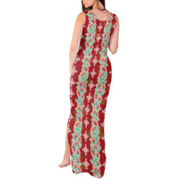 Hawaii Ohia Lehua Tank Maxi Dress Tropical Vibes Crimson
