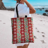 Hawaii Ohia Lehua Tote Bag Tropical Vibes Crimson