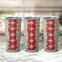 Hawaii Ohia Lehua Tumbler Cup Tropical Vibes Crimson LT05 - Polynesian Pride
