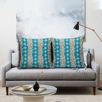 Hawaii Ohia Lehua Pillow Cover Tropical Vibes Teal