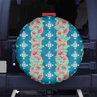 Hawaii Ohia Lehua Spare Tire Cover Tropical Vibes Teal