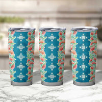Hawaii Ohia Lehua Tumbler Cup Tropical Vibes Teal