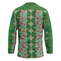 Hawaii Ohia Lehua Hockey Jersey Tropical Vibes Green LT05 - Polynesian Pride