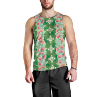 Hawaii Ohia Lehua Men Tank Top Tropical Vibes Green