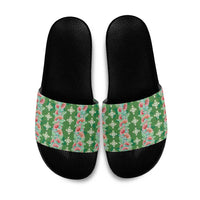 Hawaii Ohia Lehua Slide Sandals Tropical Vibes Green