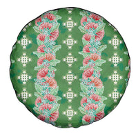 Hawaii Ohia Lehua Spare Tire Cover Tropical Vibes Green