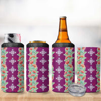 Hawaii Ohia Lehua 4 in 1 Can Cooler Tumbler Tropical Vibes Fuchsia
