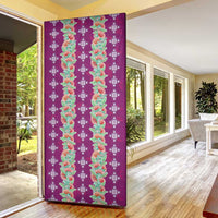 Hawaii Ohia Lehua Door Cover Tropical Vibes Fuchsia