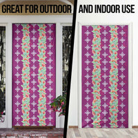 Hawaii Ohia Lehua Door Cover Tropical Vibes Fuchsia