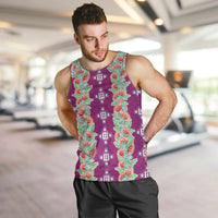 Hawaii Ohia Lehua Men Tank Top Tropical Vibes Fuchsia LT05 Fuchsia - Polynesian Pride
