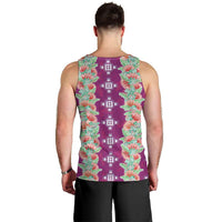 Hawaii Ohia Lehua Men Tank Top Tropical Vibes Fuchsia LT05 - Polynesian Pride