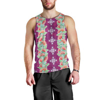 Hawaii Ohia Lehua Men Tank Top Tropical Vibes Fuchsia LT05 - Polynesian Pride