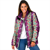 Hawaii Ohia Lehua Padded Jacket Tropical Vibes Fuchsia