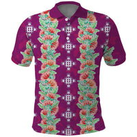 Hawaii Ohia Lehua Polo Shirt Tropical Vibes Fuchsia LT05 Fuchsia - Polynesian Pride