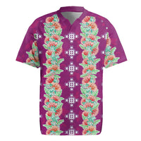 Hawaii Ohia Lehua Rugby Jersey Tropical Vibes Fuchsia LT05 Fuchsia - Polynesian Pride