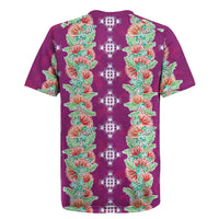 Hawaii Ohia Lehua Rugby Jersey Tropical Vibes Fuchsia LT05 - Polynesian Pride