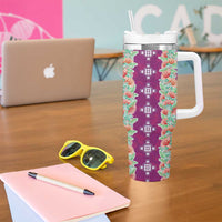 Hawaii Ohia Lehua Tumbler With Handle Tropical Vibes Fuchsia LT05 - Polynesian Pride