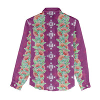 Hawaii Ohia Lehua Women Casual Shirt Tropical Vibes Fuchsia LT05 - Polynesian Pride