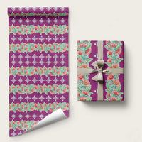 Hawaii Ohia Lehua Wrapping Paper Tropical Vibes Fuchsia
