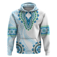 Africa Dashiki Zip Hoodie With Polynesian Pattern Blue Version LT05 Pullover Hoodie Blue - Polynesian Pride