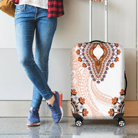 Africa Dashiki Luggage Cover With Polynesian Pattern Beige Version