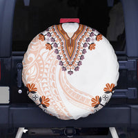 Africa Dashiki Spare Tire Cover With Polynesian Pattern Beige Version