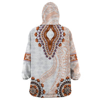 Africa Dashiki Wearable Blanket Hoodie With Polynesian Pattern Beige Version LT05 - Polynesian Pride