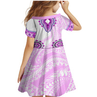Africa Dashiki Family Matching Mermaid Dress and Hawaiian Shirt With Polynesian Pattern Pink Version LT05 - Polynesian Pride